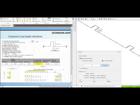 CAESAR-2 STRESS ANALYSIS OF PUMP LINES- PART-4 THERMAL DISPLACEMENT & EXPANSION LOOP CALCULATION