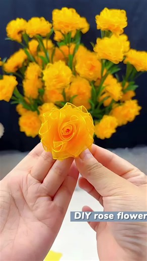 DIY Home Projects on Instagram: "These ribbon roses look way harder to make than they actually are. #diyflowers #ribboncraft #creativehome #viralusa #handmadeflowers #diyprojects #craftideas #homedecor #slowliving #aestheticdiy #uscraft #creativevibes"