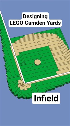 Starting off my LEGO Camden Yards design with the infield! ⚾ #mlb #baseball #lego