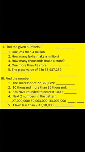 class 5 worksheet # maths Best' worksheet # Tanishka study point # pls support my channel 🙏😊