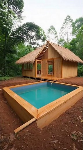 Building a Primitive Dome House in the Jungle 🌴 | Pool Construction Timelapse