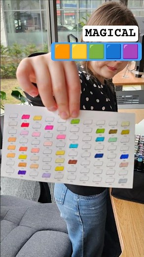 Gold Brown Magic ✨ Little Artist Tests Alcohol Markers by Numbers #shorts