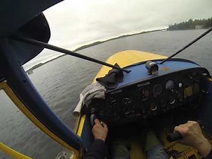 Cockpit View Bushcaddy Ultralight Floatplane Landings Rotax 912UL 80hp