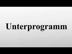 Unterprogramm