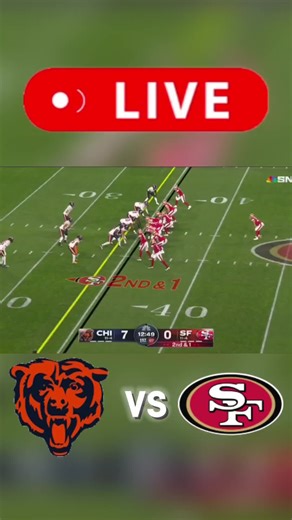 San Francisco 49ers vs Chicago Bears live today in the NFL. A clash of tradition and intensity with playoff implications in the spotlight. #nfl #49ers #bears #live #football #nflgameday #christmas