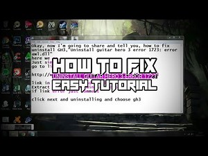 How to fix Uninstall guitar hero 3 error 1723: error awl.dll and all apps about uninstalling