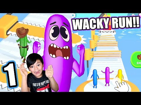 NOOB vs PRO vs HACKER en Wacky Run | WACKY RUN JUEGO EN ESPAÑOL | Juegos Karim Juega