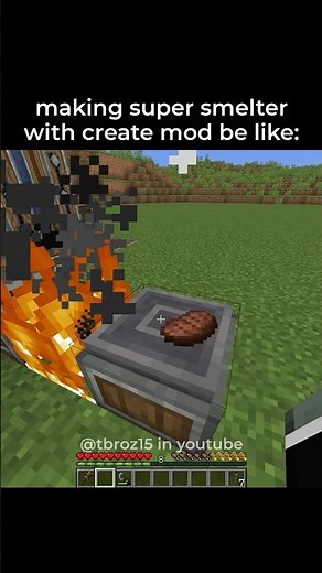 Making Super Smelter with Minecraft Create Mod Be Like: