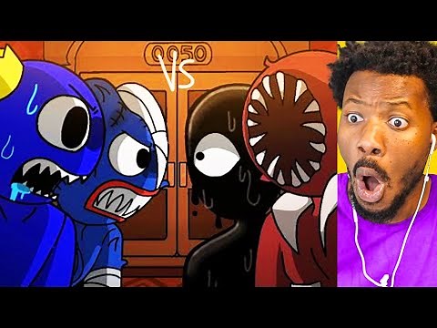 BigB Reacts to Rainbow Friends vs Doors