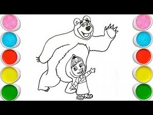 How to Draw Masha and Bear 🖍️ | Easy Cartoon Drawing for Kids | Step by Step Tutorial