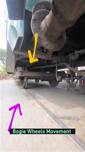 Bg bogie wheel set movement, jump and side play. #shorts #wheels #railway #bogie #indian #track