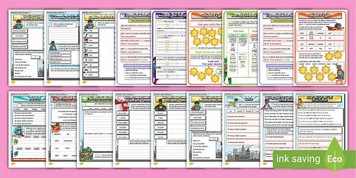 KS1 Superhero Super Sentences Worksheets