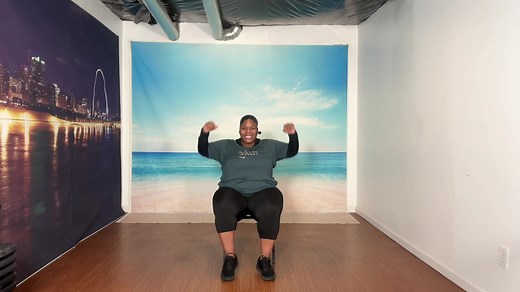 1.5K views · 146 reactions | Looking for a quick and effective workout that you can do anytime and anywhere? Look no further! In this video, we'll show you a 6-minute chair workout that you can do at home, in the office, or even on vacation. It's the perfect way to stay active and fit, even with a busy schedule. So get ready to sweat and energize your body with this convenient and effective workout! | Thick Chick Fitness | Facebook