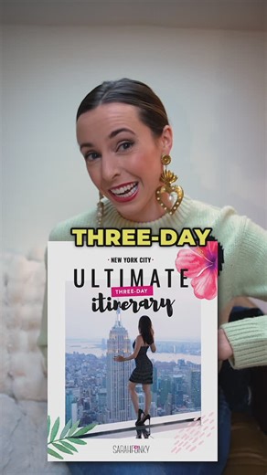 Sarah Funk | NYC On-Camera Host on Instagram: "Comment GUIDE in the comments and I’ll send you my brand new 3-day NYC itinerary for FREE! Share this post with someone that is visiting NYC soon! 🗽🥳 #nyc #newyork #newyorkcity"