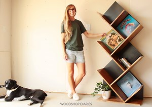DIY Vinyl Record Shelf {BUILD IT From a Single Sheet of Plywood!}