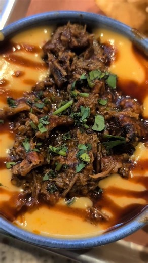 Brisket queso from @lsagrandscape is our key to warming up on this chilly day 🥶 | Grandscape Texas