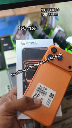 jaidi mobiles on Instagram: "#contact9885668980 #9885666124 #9948459524 copy iPhone 17 Pro Max 4GB ram 64GB Rs6500"