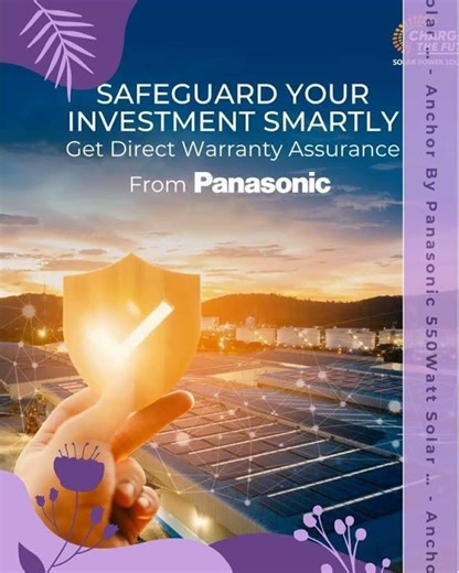 Anchor By Panasonic 550Watt Solar Panel, Non DCR Bifacial Half Cut 144 Cells, Mono-PERC Solar Mod...