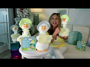 Cuddle Barn Mother Goose Animated Plush with Board Book on QVC