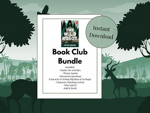 The Wild Robot Book Club Bundle: the Wild Robot Activities & Discussion Questions - Etsy