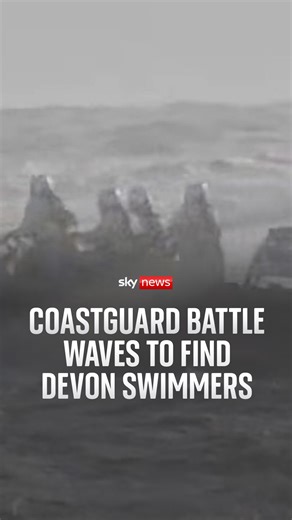 Sky News on Instagram: "Members of the coastguard have been battling waves to search for two missing swimmers off a beach in Devon⁠ ⁠ 🔗Tap the link to read the full story"