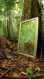 1.7M views · 26K reactions | (Leopard vs Mirror!  #viralvideo #leopard #wildlife | hidine eye | Facebook