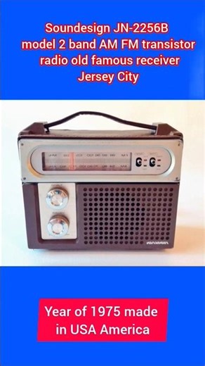 Soundesign JN-2256B model 2 band FM transistor radio 1975 in America made#shortsviral #youtube