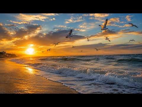 Ocean Waves & Seagulls Ambience 🌊 | Relaxing Beach Sounds for Sleep, Study & Meditation