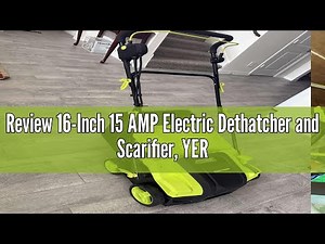 Review 16-Inch 15 AMP Electric Dethatcher and Scarifier, YERYORK 2-in-1 Lawn Dethatcher with 14.5Gal