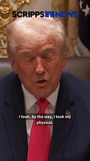 President Donald Trump on Tuesday said he "aced" a physical exam and cognitive test during his recent visit to Walter Reed National Military Medical Center. | Scripps News