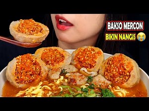 BIKIN NANGIS! ASMR BAKSO MERCON KUAH MERCON 🌶️🔥 ASMR MUKBANG INDONESIA