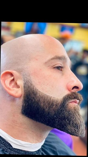 Short Ducktail Beard Styles for Bald Men