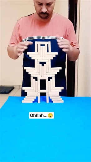 Stacking Challenge for Beginners - Jenga Blocks 💡 #shortvideo #jengablocks #stackingchallenge