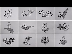 NEW SIMPLE BUT BEAUTIFUL DIFFERENT TYPES OF S LETTER TATTOO DESIGNS MAKING WITH PENCIL