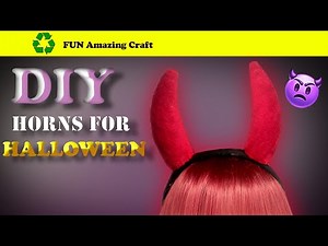 How to Make Horns Eazy 😈 DIY Devil Horns Headband_ Demon Horn Headdress for Beginners/Halloween