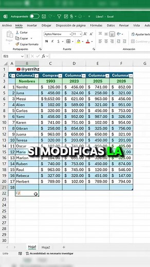 Cómo copiar datos de una hoja a otra en Excel de forma automática