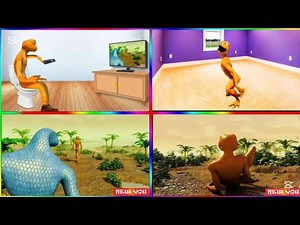 4 Characters Battle on One Screen | Funny AI Animation Fight