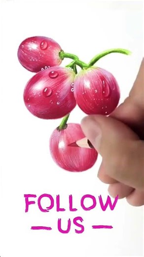 realistic grape art#art #realstic_drawing, ##painting #fruits #fruitspainting