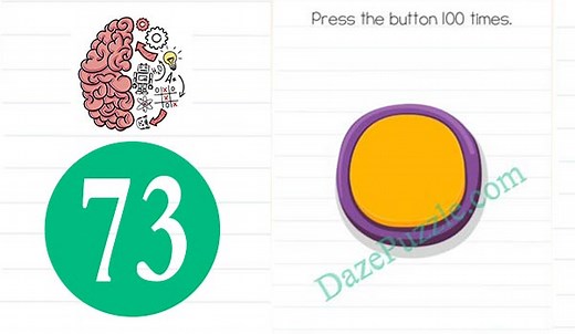 Brain Test Level 73 Press the button 100 times