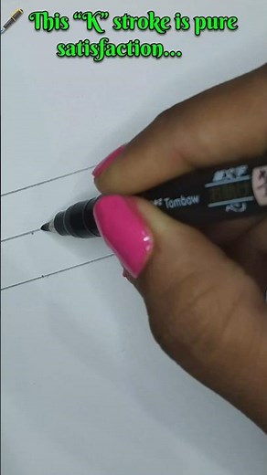 Letter K Brush Calligraphy | Tombow fudenosuke brush pen #tutorial #shorts #viral #kindness #yt