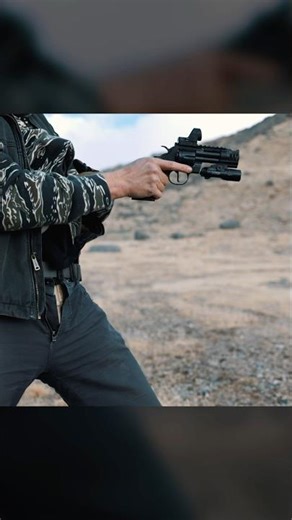 A zone head shot running single action with the Empire PBF Black Mamba