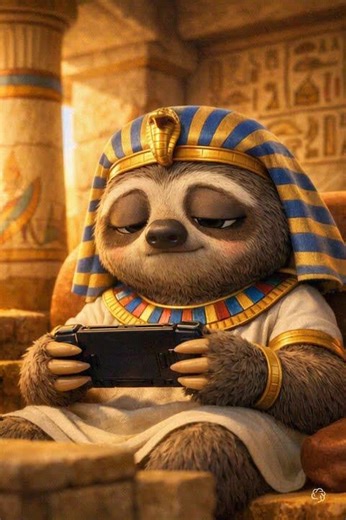 Sloth Gaming in Ancient Egypt 🎮🏺😂 | Lost Temple Relaxation Loop
