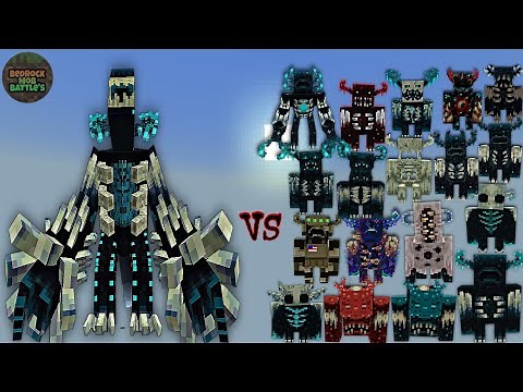 Titan Tyrannosaurus Warden vs Warden Plus (Wardens) | Minecraft Bedrock | Mob Battle