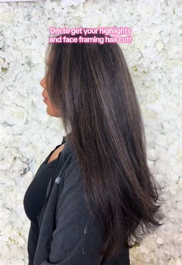 Get your summer highlights and face framing cut dm to make an appointment at @Academy of Hair Design LV #highlights #blackboxdye #faceframing #haircut #lasvegashairdresser