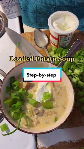#kristinskitchen Loaded Potato Soup with Sweet Potato#cooking #cook #soup #loadedsoup #bakedpotato #potatoes #stepbystep #cookingtutorial #cookwithme