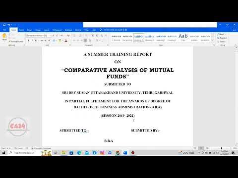 BBA finance project report / how to make finance project report - BBA MBA - Research report - Study