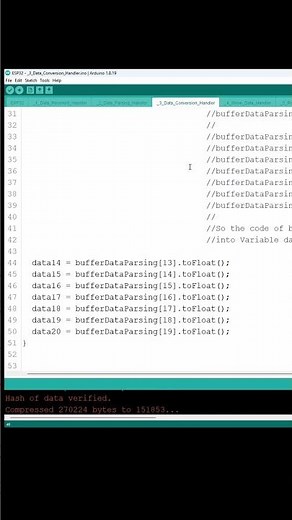 ESP32 Arduino Serial Communication Sends Multiple Data - Step 3 The Receiver Convert the Data
