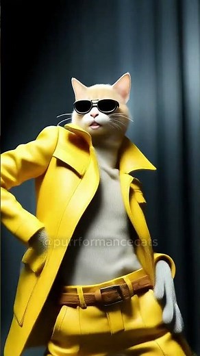 Runway Cat Vibing to “MOOO!” by Doja Cat 😼💛 #Shorts