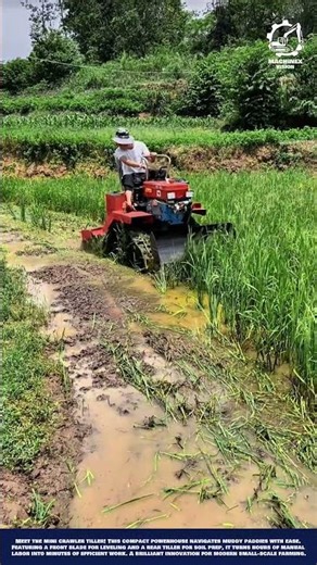 Compact Soil Plowing Machine Work for Paddy Field Tilling and Leveling