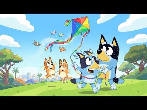 Bluey Family Kites 🪁🌈| Flying Kites in the Sun | Bluey Funny Animation